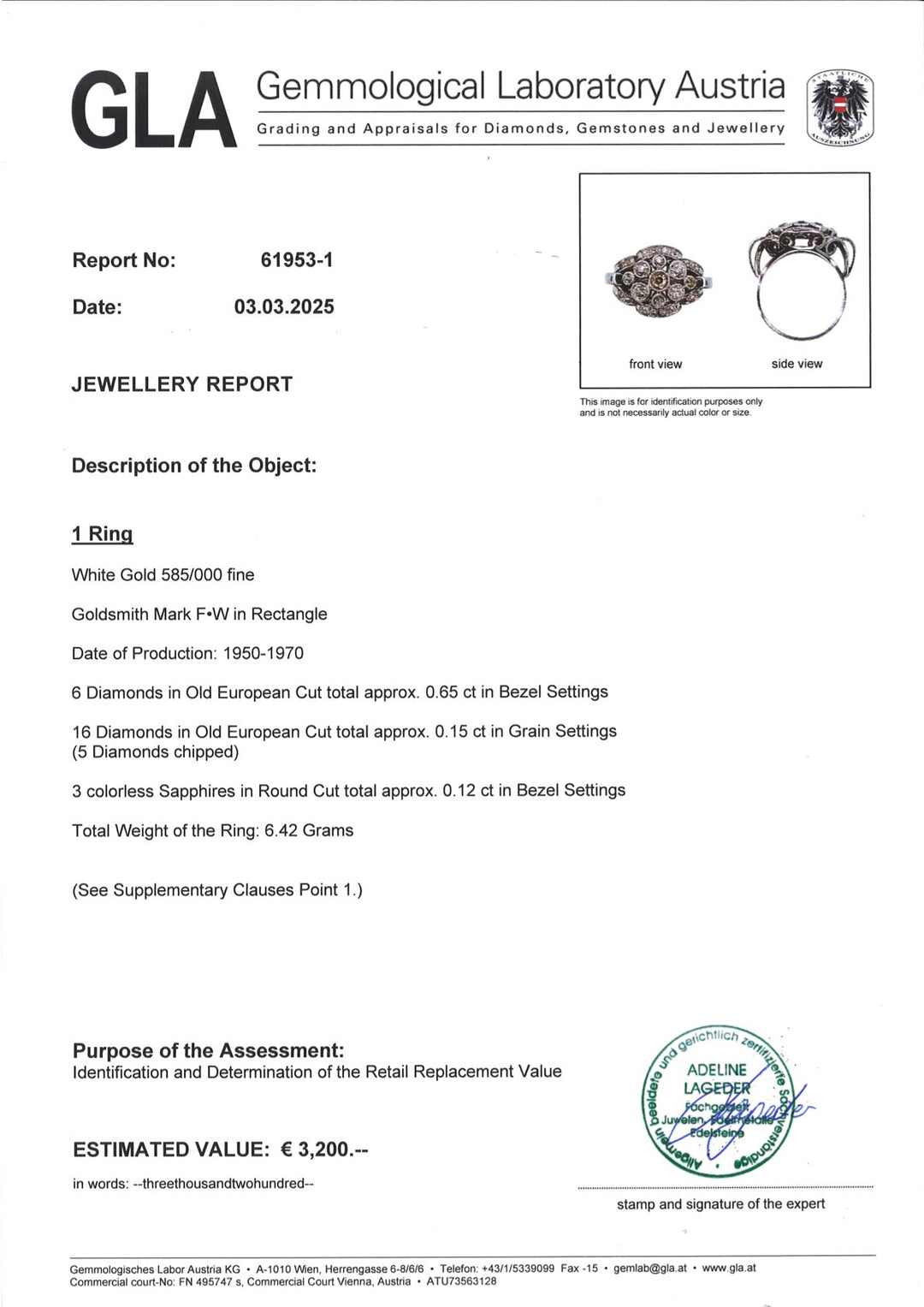 White gold diamond ring: "Rythm of Willpower"