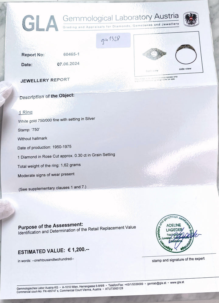Rosenschliff-Diamantring 0,3 ct: "Verlockende Leidenschaft"