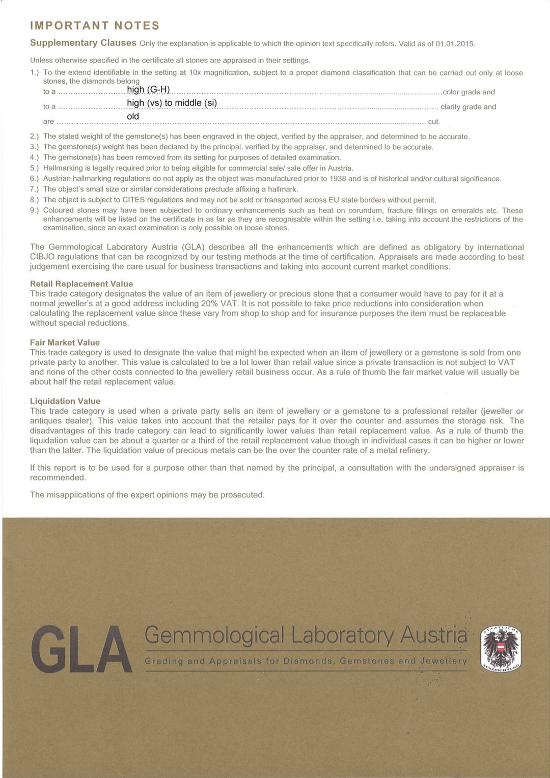 Ring S012 aus 585er Weißgold mit Diamanten, GLA-Zertifikat Detailaufnahme, Echtheits- und Wertbescheinigung, Vintage-Diamantring mit historischem Schliff